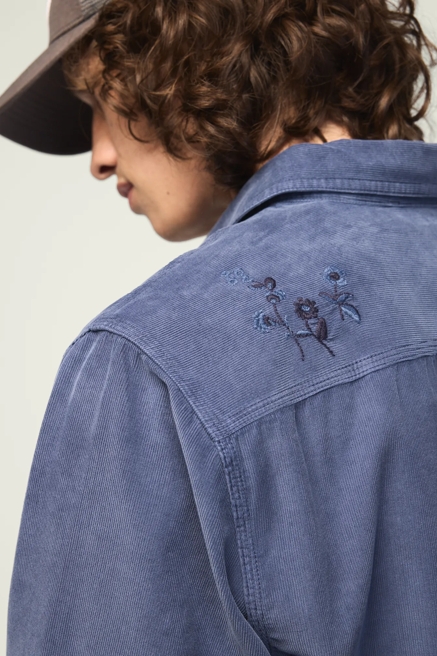 LONG SLEEVE EMBROIDERED CORDUROY WORKSHIRT, image 4