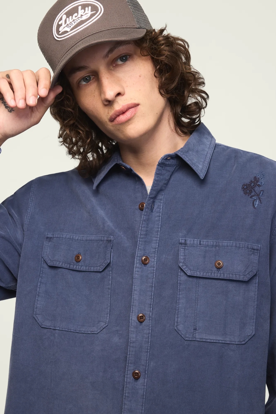 LONG SLEEVE EMBROIDERED CORDUROY WORKSHIRT, image 6