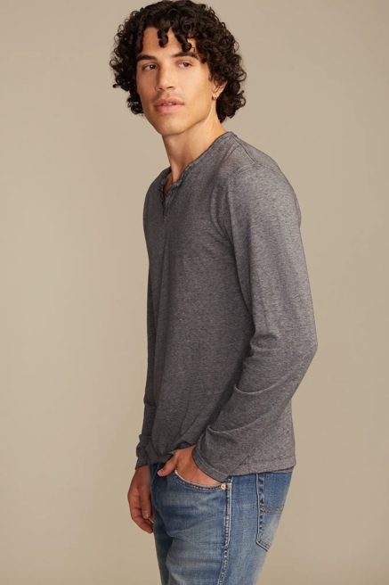 VENICE BURNOUT LONG SLEEVE NOTCH NECK TEE, image 4