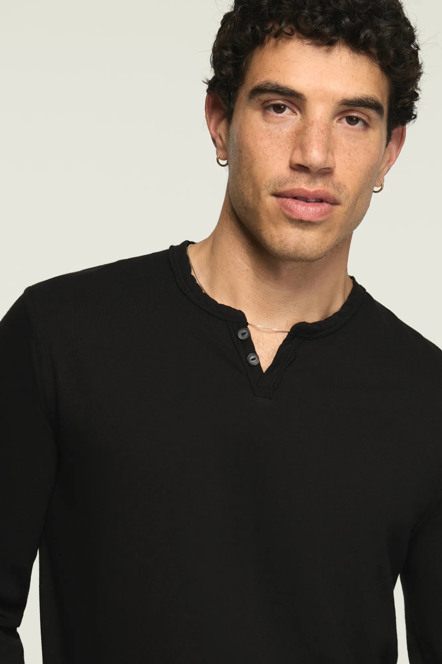 VENICE BURNOUT LONG SLEEVE NOTCH NECK TEE, image 2