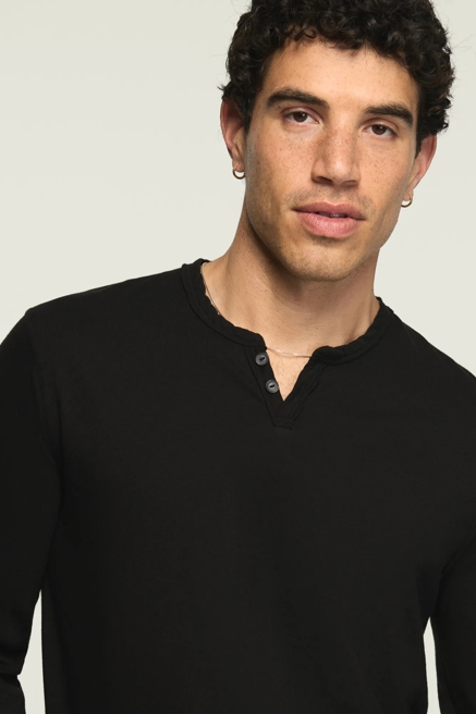 VENICE BURNOUT LONG SLEEVE NOTCH NECK TEE, image 2