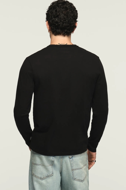 VENICE BURNOUT LONG SLEEVE NOTCH NECK TEE, image 3