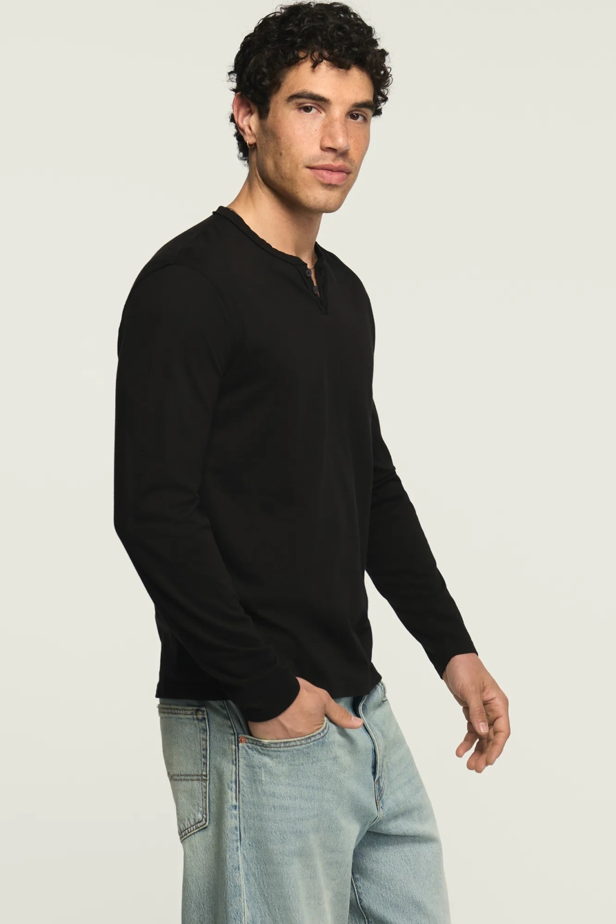 VENICE BURNOUT LONG SLEEVE NOTCH NECK TEE, image 4