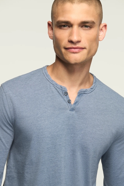 VENICE BURNOUT LONG SLEEVE NOTCH NECK TEE, image 2