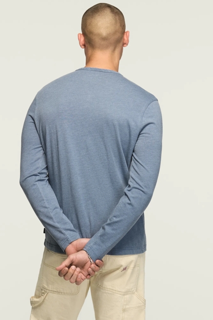 VENICE BURNOUT LONG SLEEVE NOTCH NECK TEE, image 3