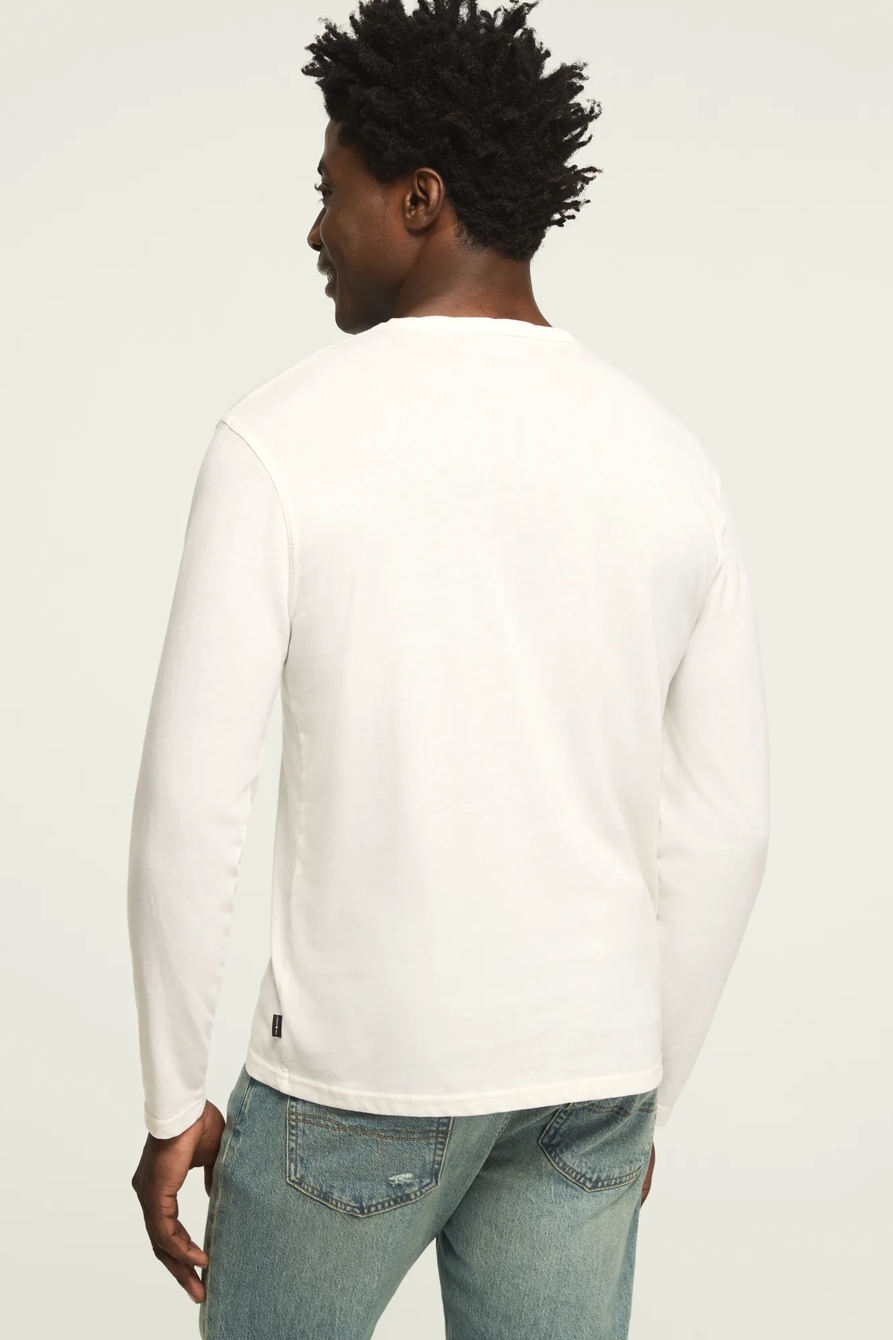 VENICE BURNOUT LONG SLEEVE NOTCH NECK TEE, image 3