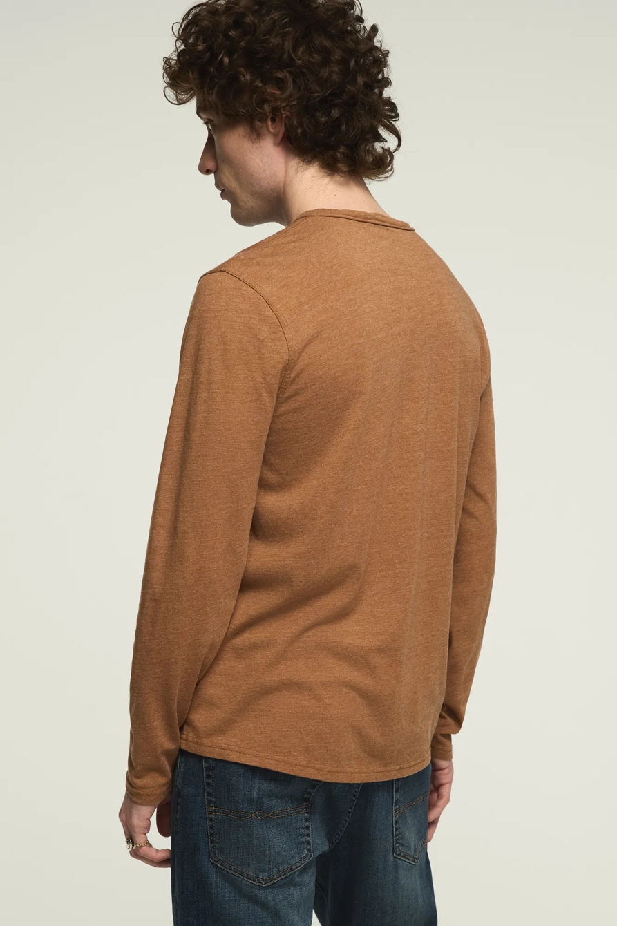 VENICE BURNOUT LONG SLEEVE NOTCH NECK TEE, image 3