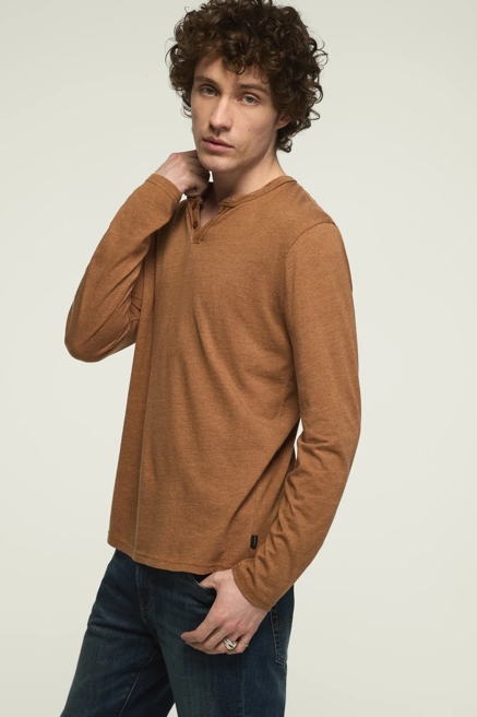 VENICE BURNOUT LONG SLEEVE NOTCH NECK TEE, image 4