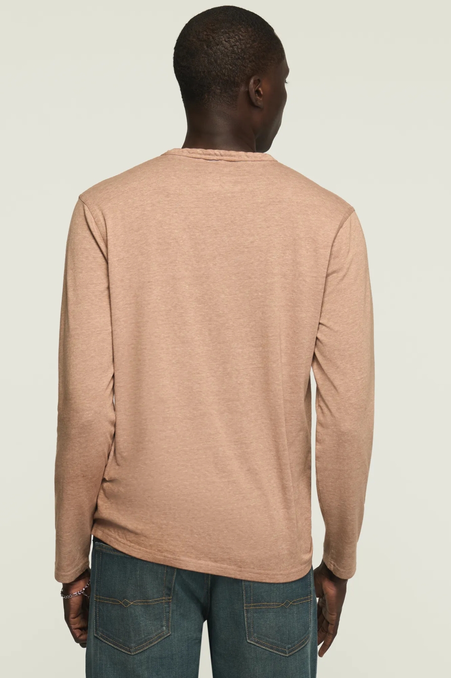 VENICE BURNOUT LONG SLEEVE NOTCH NECK TEE, image 3