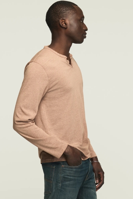 VENICE BURNOUT LONG SLEEVE NOTCH NECK TEE, image 4