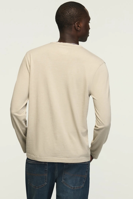 VENICE BURNOUT LONG SLEEVE NOTCH NECK TEE, image 3