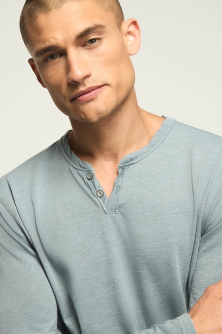 VENICE BURNOUT LONG SLEEVE NOTCH NECK TEE, image 2