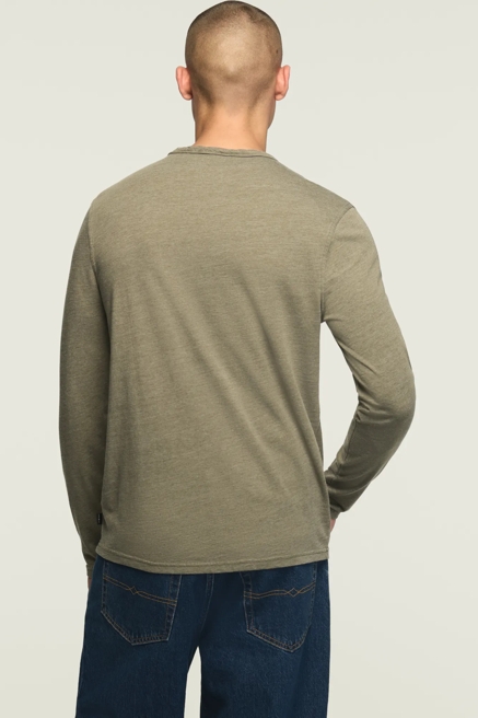 VENICE BURNOUT LONG SLEEVE NOTCH NECK TEE, image 3