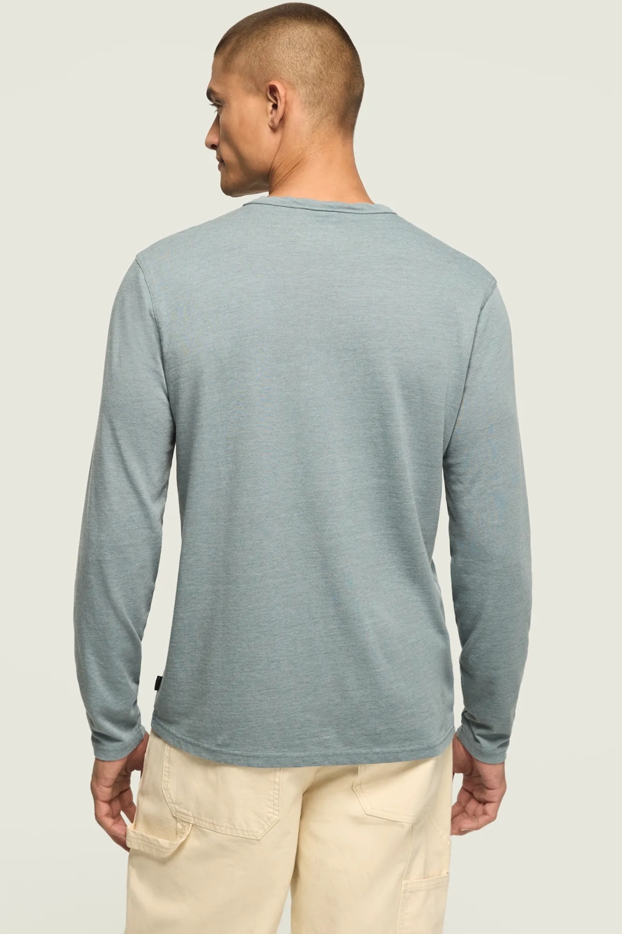 VENICE BURNOUT LONG SLEEVE NOTCH NECK TEE, image 3