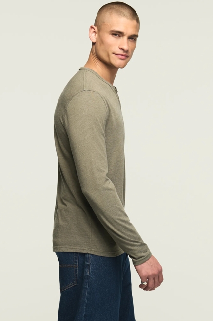 VENICE BURNOUT LONG SLEEVE NOTCH NECK TEE, image 4
