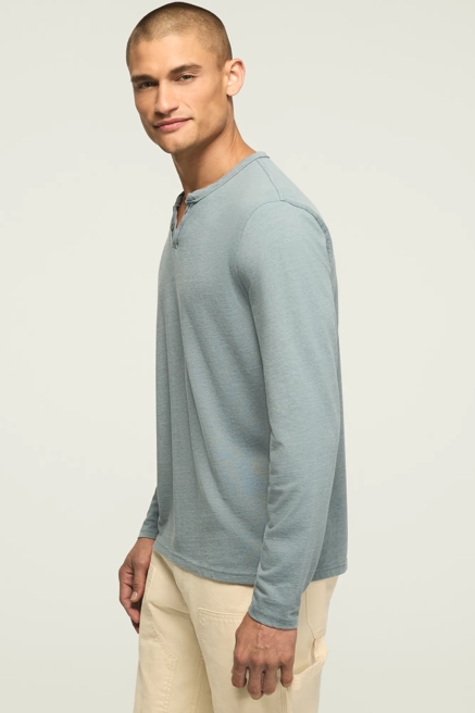 VENICE BURNOUT LONG SLEEVE NOTCH NECK TEE, image 4