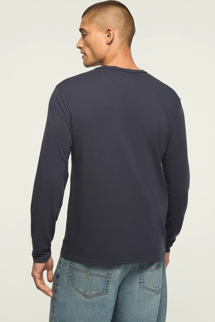 VENICE BURNOUT LONG SLEEVE NOTCH NECK TEE, image 3