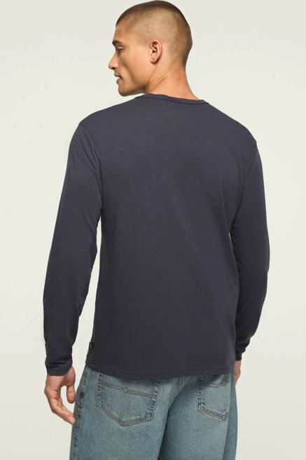 VENICE BURNOUT LONG SLEEVE NOTCH NECK TEE, image 3