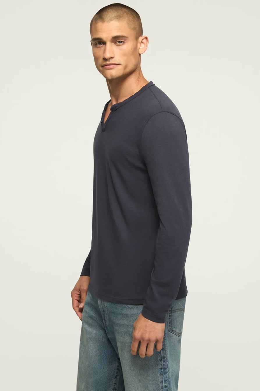 VENICE BURNOUT LONG SLEEVE NOTCH NECK TEE, image 4