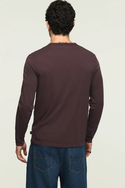 VENICE BURNOUT LONG SLEEVE NOTCH NECK TEE, image 3