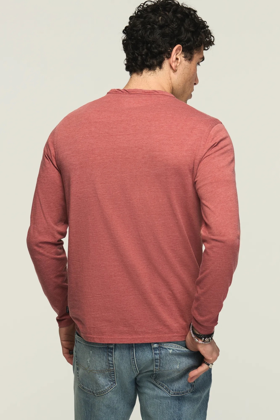 VENICE BURNOUT LONG SLEEVE NOTCH NECK TEE, image 3