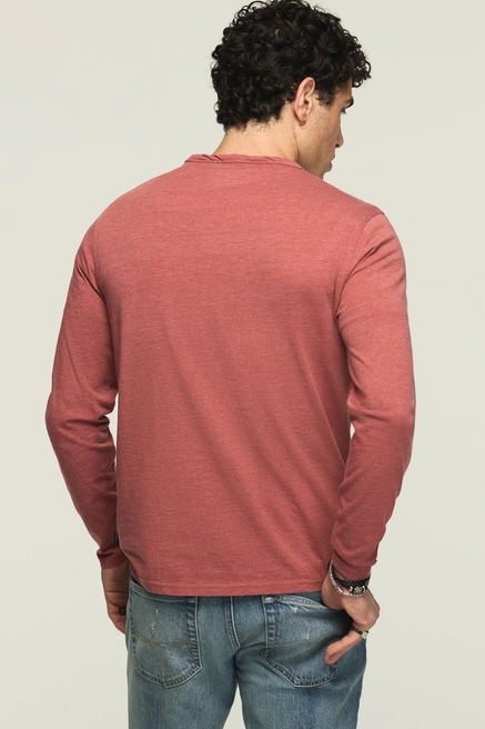 VENICE BURNOUT LONG SLEEVE NOTCH NECK TEE, image 3