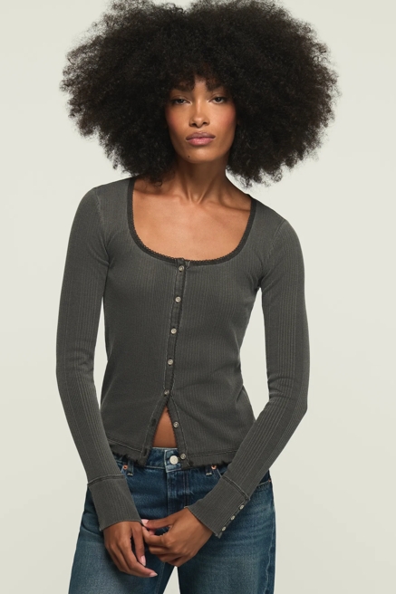 SOLID BUTTON THROUGH TOP, image 1