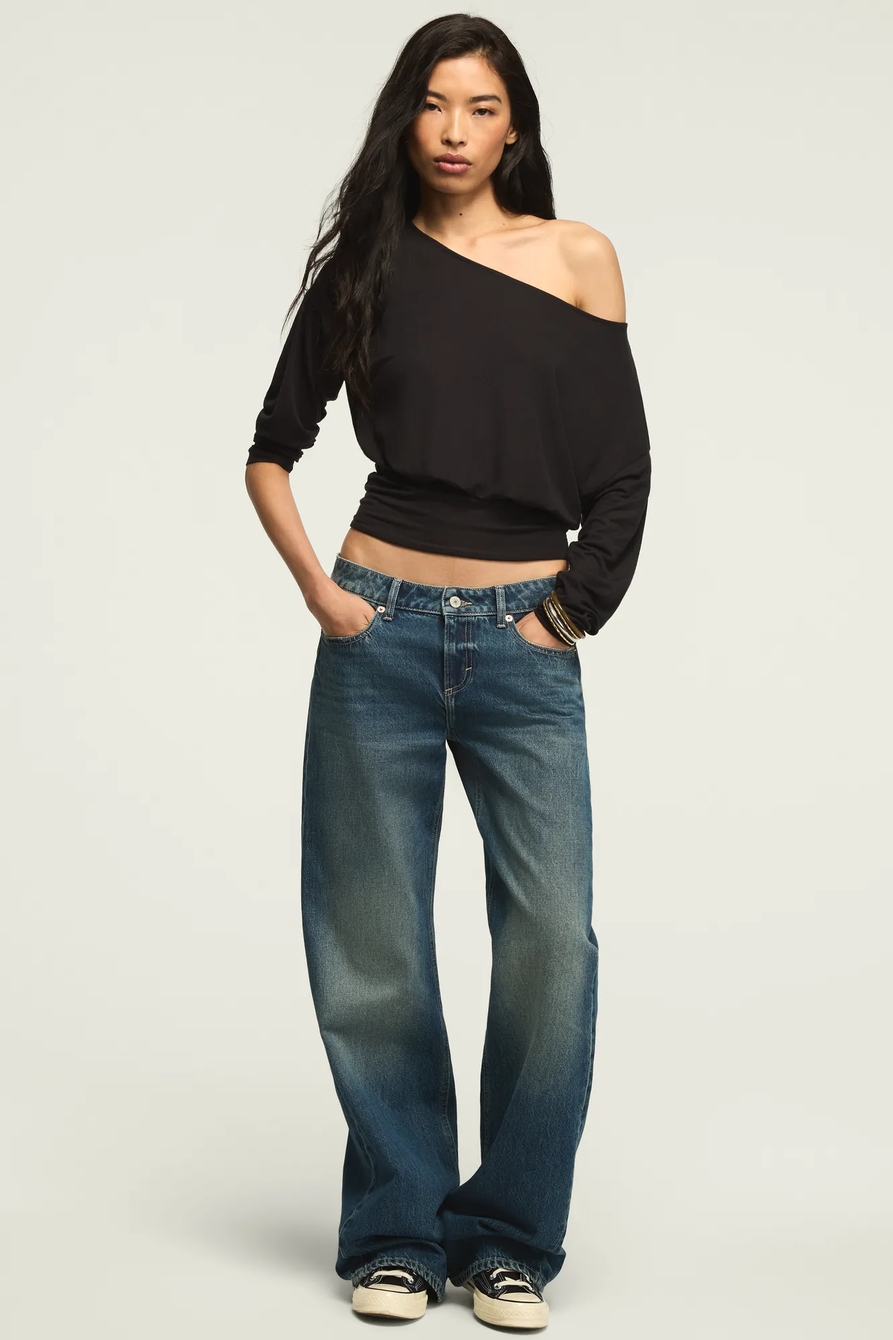 BRUSHED BOAT NECK BANDED TOP, image 7