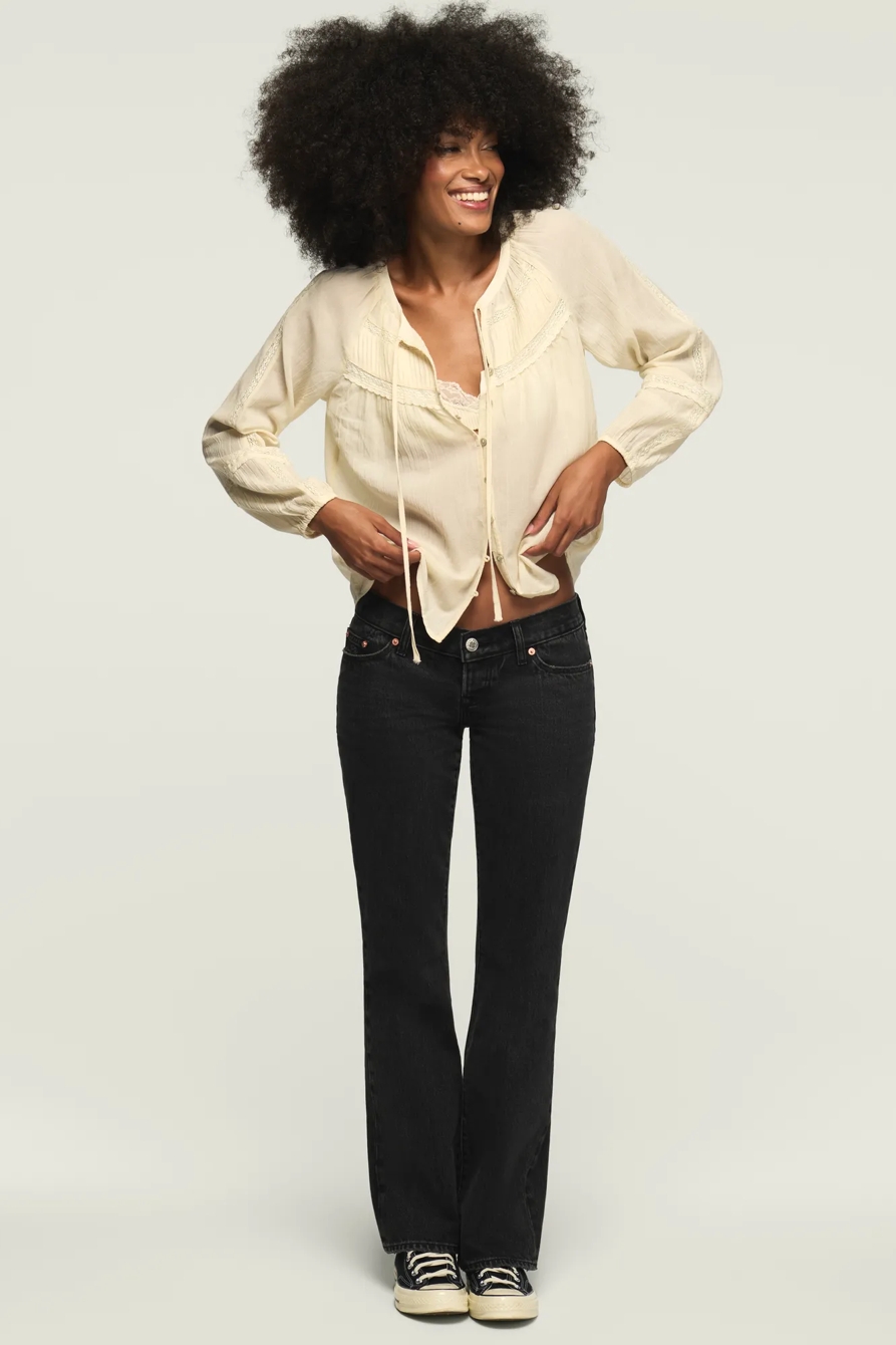 PINTUCK PEASANT BLOUSE, image 2