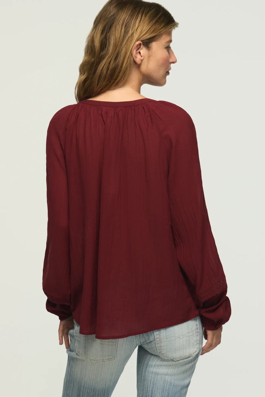 PINTUCK PEASANT BLOUSE, image 3