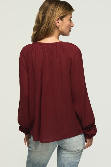 PINTUCK PEASANT BLOUSE, image 3