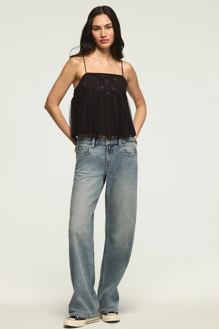 EMBROIDERED MESH TANK, image 2