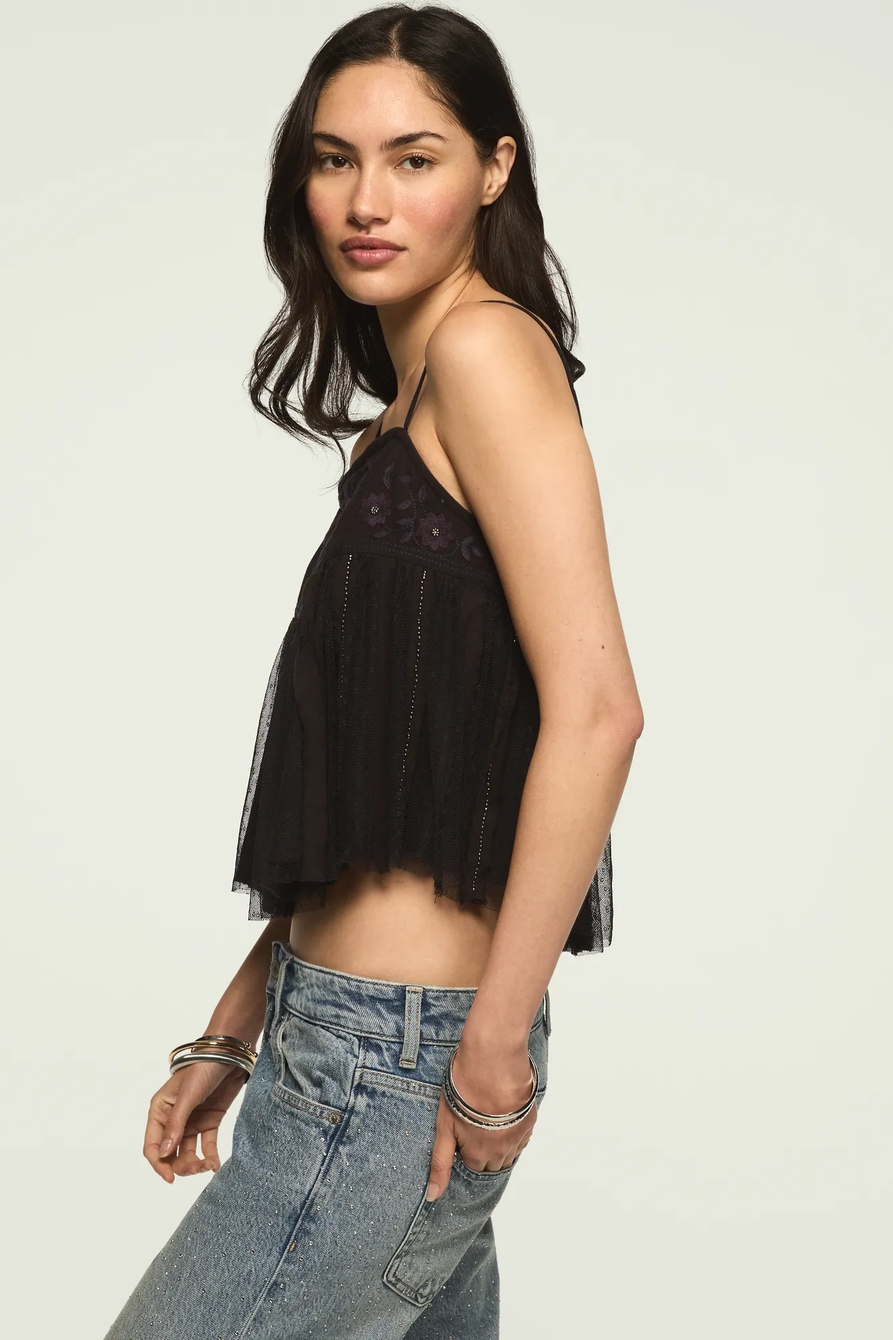 EMBROIDERED MESH TANK, image 4