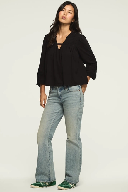 LACE TRIM LONG SLEEVE TOP, image 2