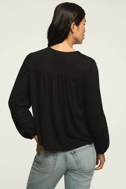 LACE TRIM LONG SLEEVE TOP, image 3