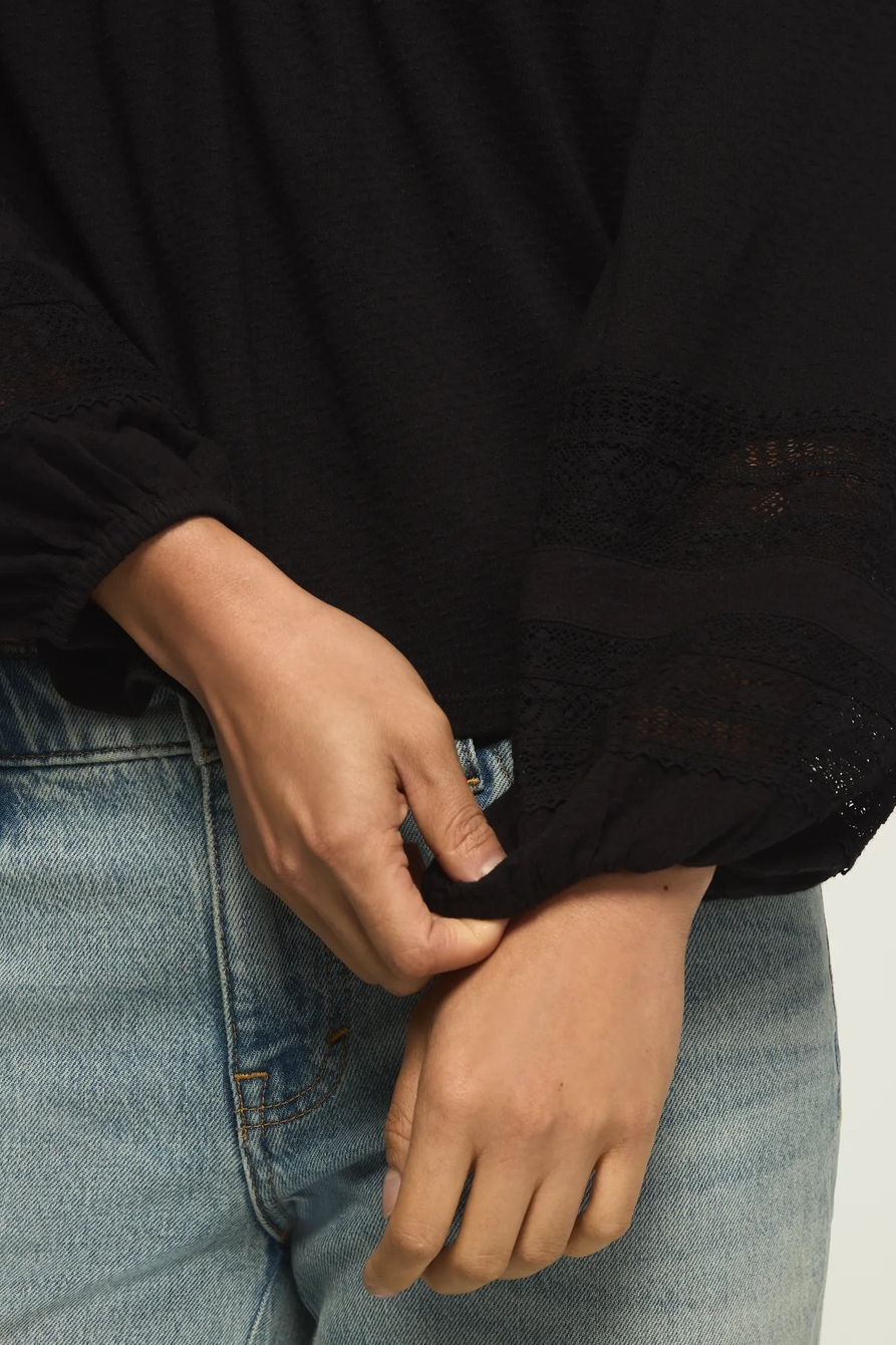 LACE TRIM LONG SLEEVE TOP, image 5