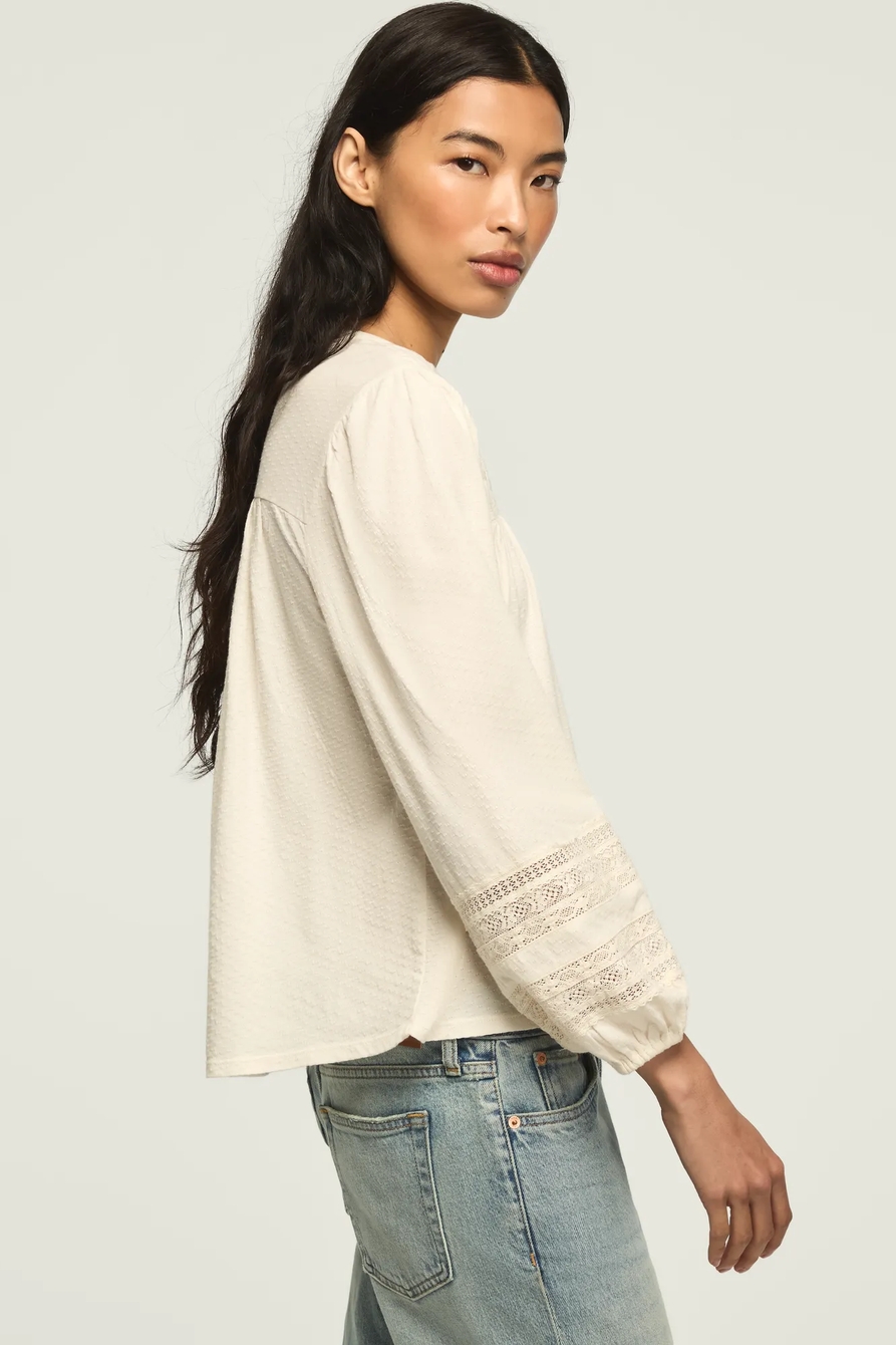 LACE TRIM LONG SLEEVE TOP, image 5