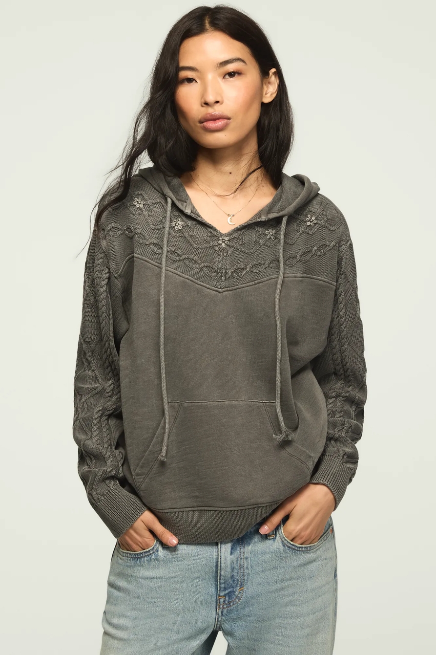 SWEATER MIX HOODIE, image 2