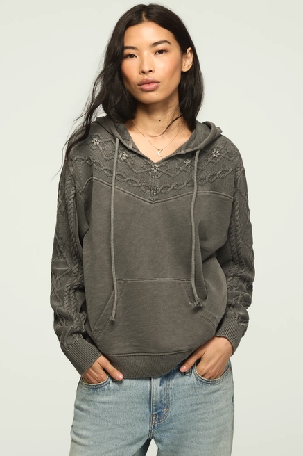 SWEATER MIX HOODIE, image 2