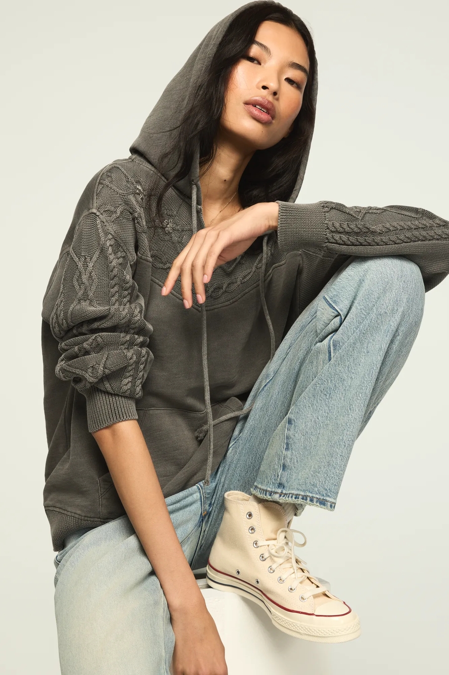 SWEATER MIX HOODIE, image 5