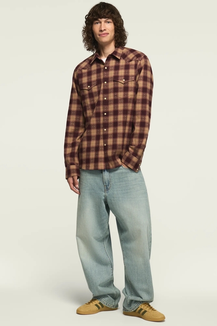 LONG SLEEVE DOBBY PLAID MESA WESTERN, image 2
