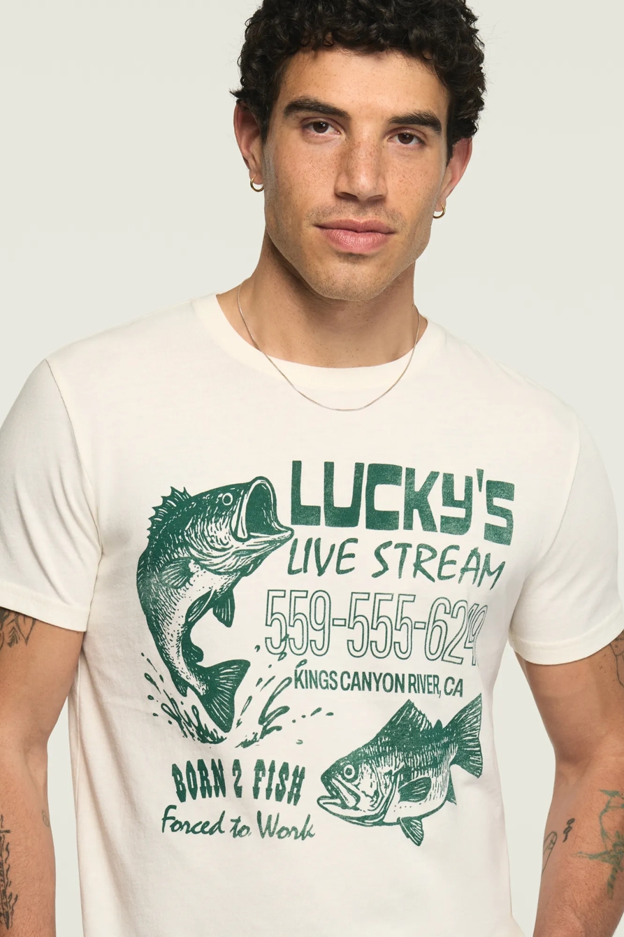 LUCKYS LIVE STREAM FISH TEE, image 2