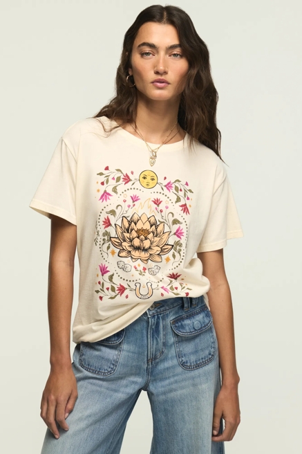 PAINTED LOTUS BOYFRIEND TEE, image 1