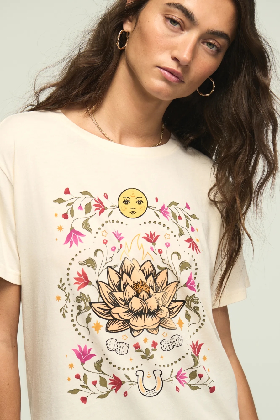 PAINTED LOTUS BOYFRIEND TEE, image 2