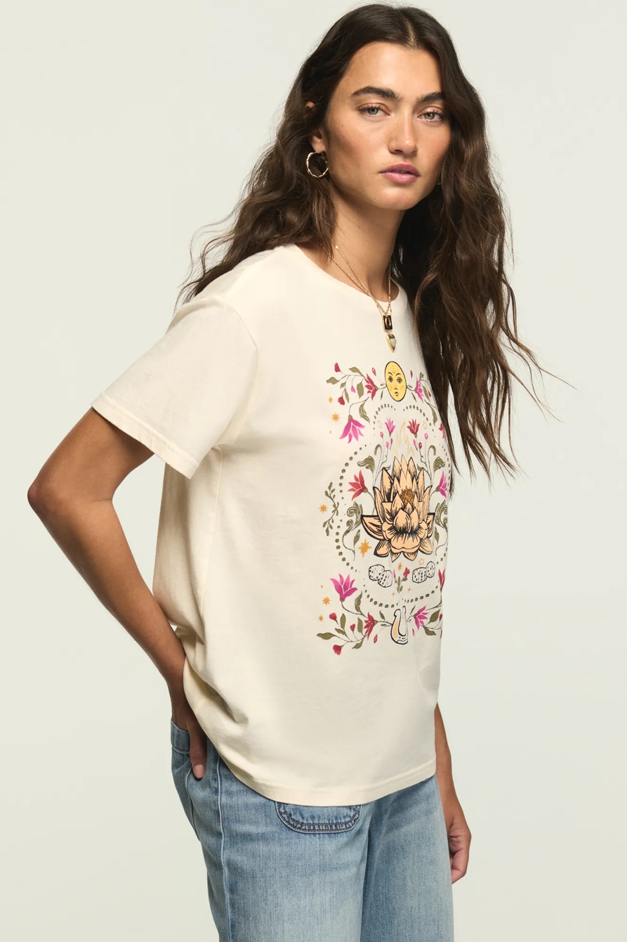 PAINTED LOTUS BOYFRIEND TEE, image 4