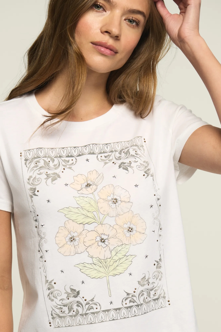 HEART FRAME FLORAL CLASSIC CREW, image 2