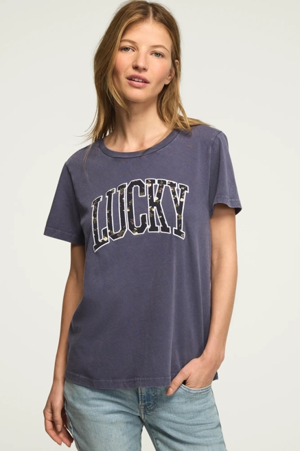 FLORAL APPLIQUE LUCKY CLASSIC CREW, image 1
