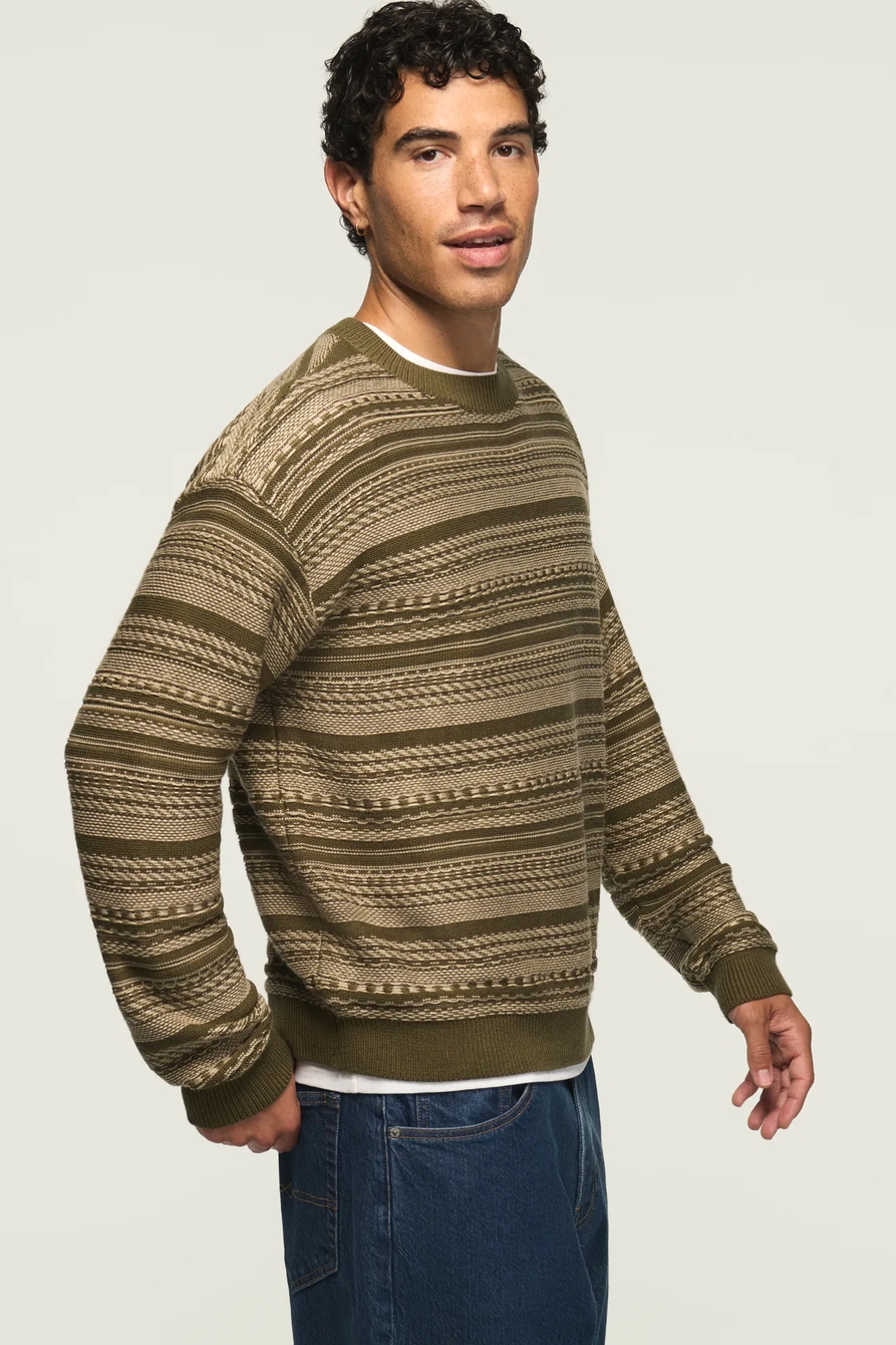 BLANKET STRIPE CREW NECK SWEATER, image 4