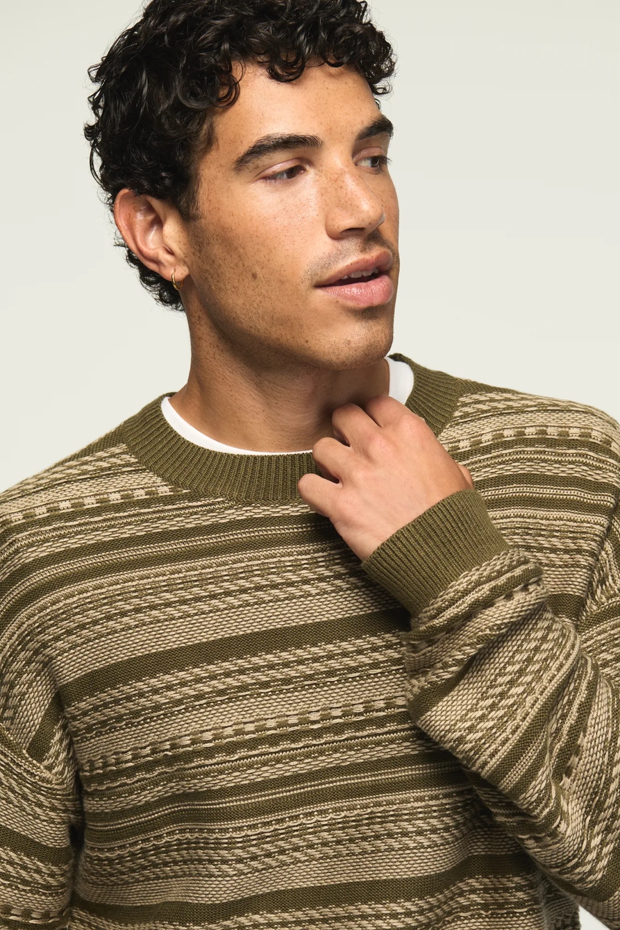 BLANKET STRIPE CREW NECK SWEATER, image 5