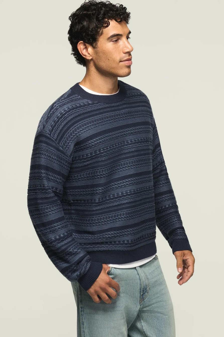 BLANKET STRIPE CREW NECK SWEATER, image 4